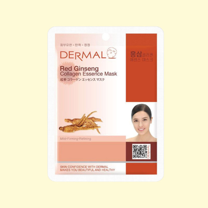 DERMAL Sheet Face Mask with Collagen and Ginseng, 23 g