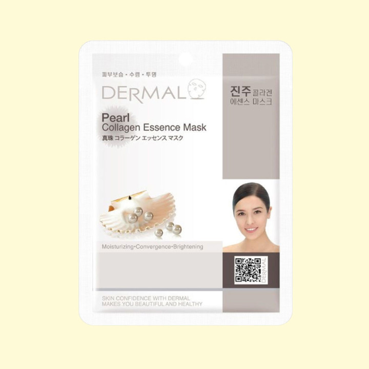 DERMAL Tuch-Gesichtsmaske mit Kollagen und Perlenextrakt, 23 g