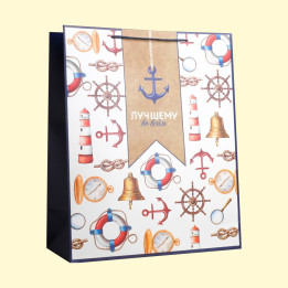 Geschenkpaket - Лучшему, laminiert, 40 × 49 × 19 cm
