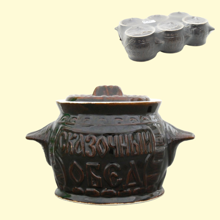 Backtopf 0,6 l Märchenhaftes Mahl (Set mit 6 Töpfen)