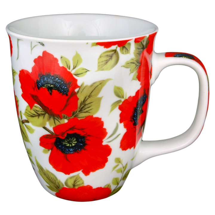 4-Tassen-Set Mohnblumen, 0,4 L *