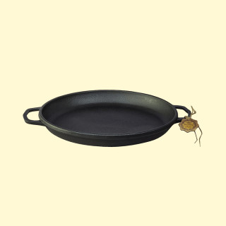 Deckel-Bratpfanne aus Gusseisen 40x4 cm