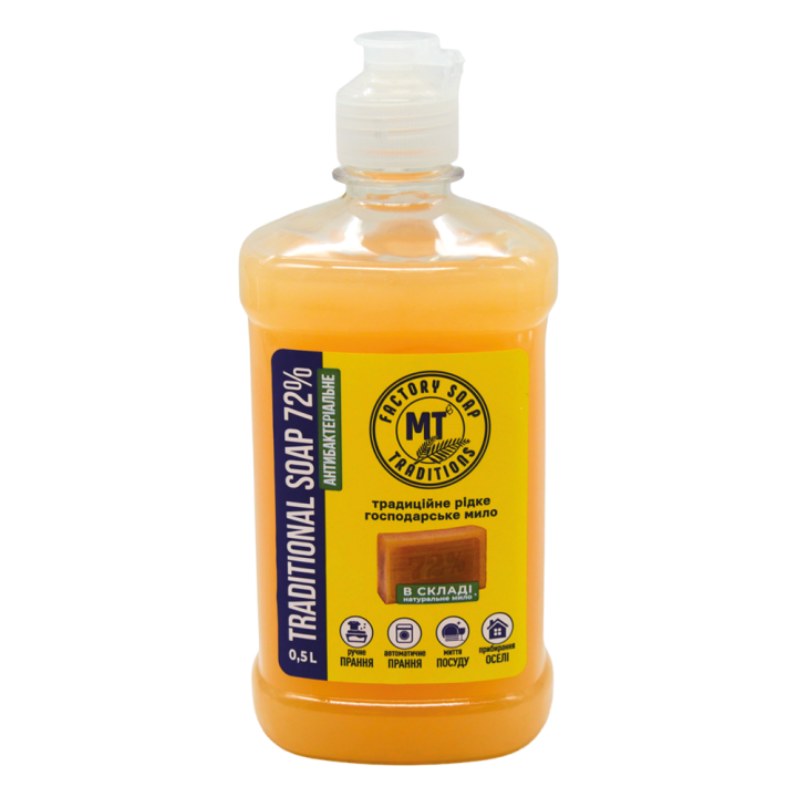 Flüssige Waschseife Traditionell 72%, 0,5 Liter