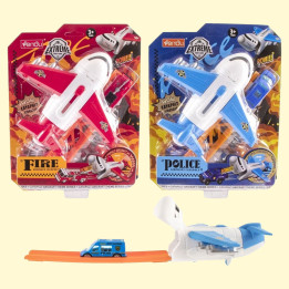 Airplane with Shooting Set, 2 Colors Assorted 18.5 cm
