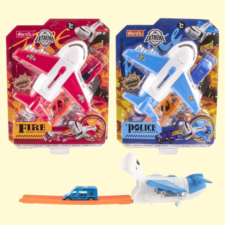 Airplane with Shooting Set, 2 Colors Assorted 18.5 cm
