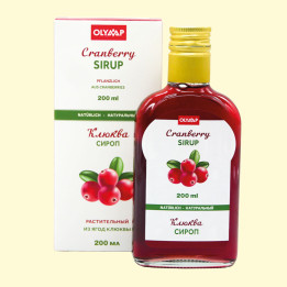 Cranberry-Sirup, 200 ml, mehrsprachige Verpackung: RU, DE, EN, FR, ES, IT