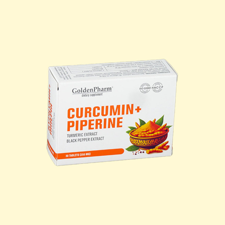 Curcumin + BioPerine Tablets, 30 pcs