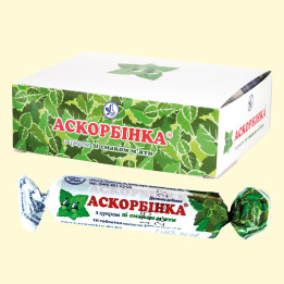 Ascorbic acid with mint flavor, 25 mg tablets, 10 pcs