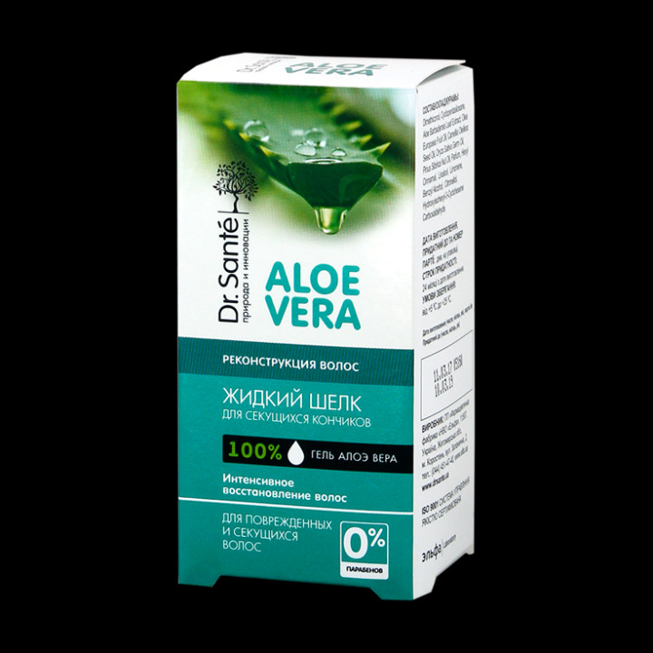 Flüssige Seide Dr. Sante Aloe Vera für intensive Wiederherstellung von gespaltenen Haare, 30 ml