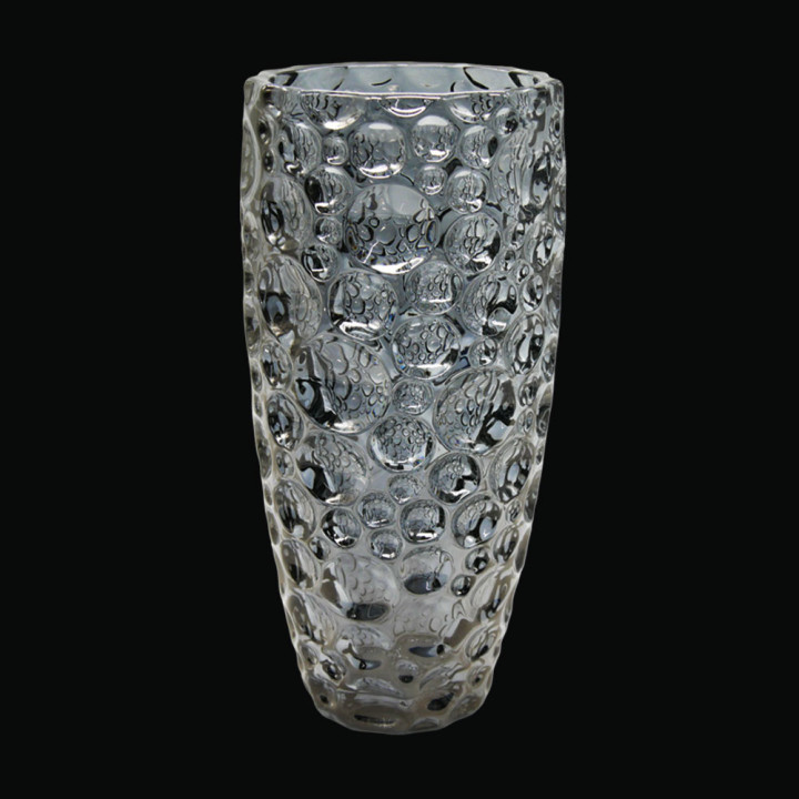Vase aus dunkel gefärbtem Glas, 13,5 x 29,3 cm