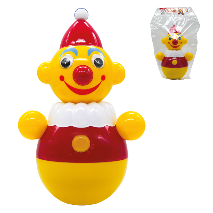 Musikalische Stehaufpuppe Clown, ca. 25 cm, aus PVC