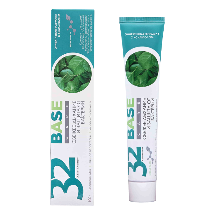 Toothpaste 32 PEARLS BASE CARE Fresh Breath and Bacteria Protection, 100 g