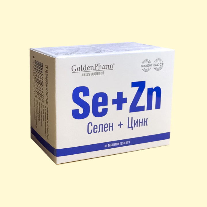 Se+ Zn Diätetisches Ergänzungsmitte, 30 Tabletten 250 mg