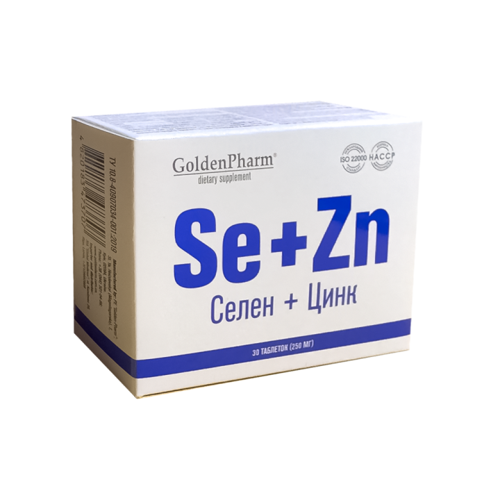 Se+ Zn Diätetisches Ergänzungsmitte, 30 Tabletten 250 mg