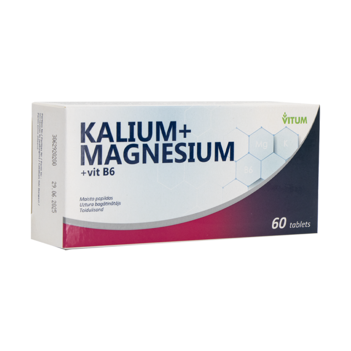 Kalium + Magnesium + Vitamin B6, VITUM 60 Tabletten
