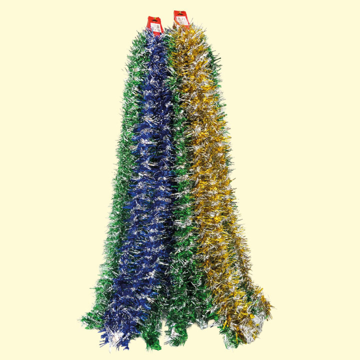 Tinsel Set – 10 pcs, Foil, Ø 8 cm, 200 cm, Assorted Colors