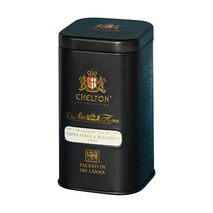 Chelton The Noble House – Super PEKOE – Bergamot loose tea in tin, 100 g