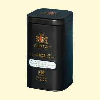 Chelton The Noble House – SUPER PEKOE + Green + SourSop loose black tea, 100 g in tin