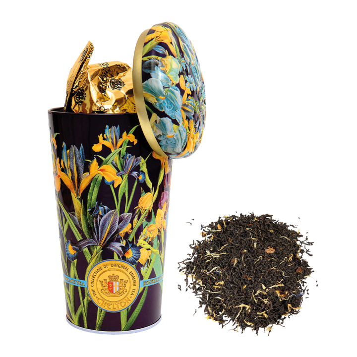Chelton Blumenvase Irises – 100 g loose black tea with fruits and flower petals