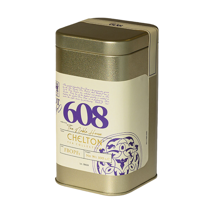 Chelton The Noble House – FBOPF1 N.608 Premiumtee, loser schwarzer Tee, 100 g, in Dose