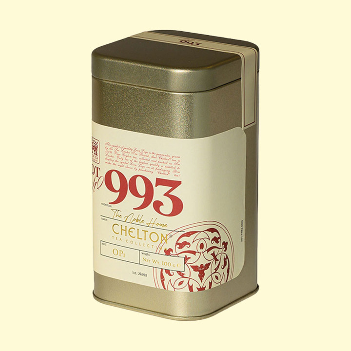 Chelton The Noble House – OP1 N.993, loser großblättriger schwarzer Premiumtee, 100 g, in Dose