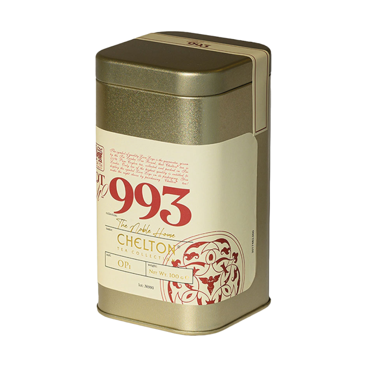 Chelton The Noble House – OP1 N.993, loser großblättriger schwarzer Premiumtee, 100 g, in Dose