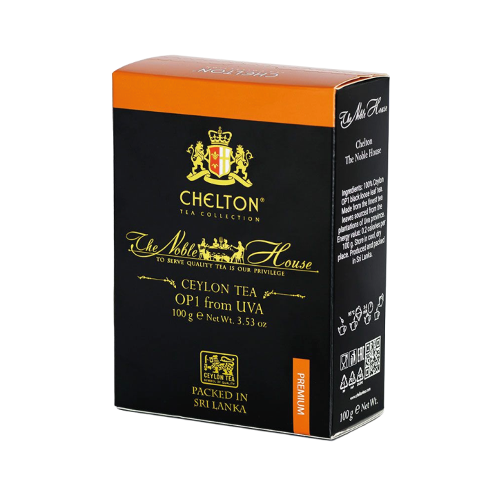 Chelton The Noble House – OP1 Premiumtee, loser schwarzer Tee, 100 g