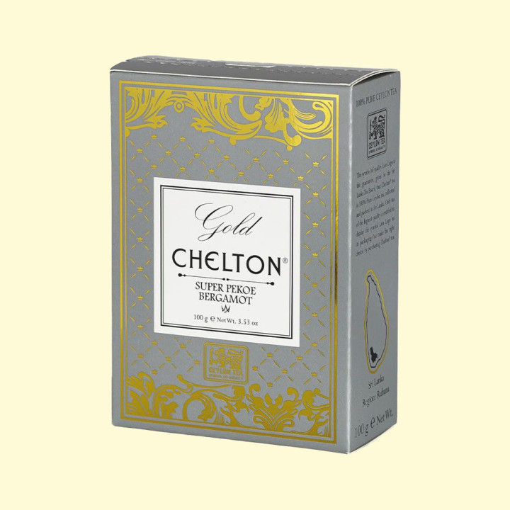 Чай Chelton Gold Super Pekoe Bergamot премиум, ароматизированный чёрный чай с бергамотом, 100  г