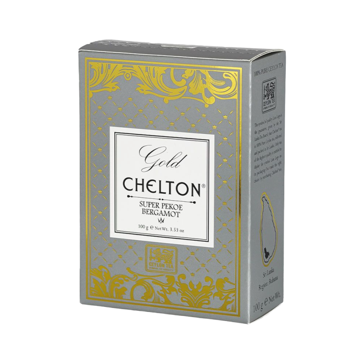 Chelton Gold Super Pekoe Bergamot Premium Tea, black tea flavored with bergamot, 100  g