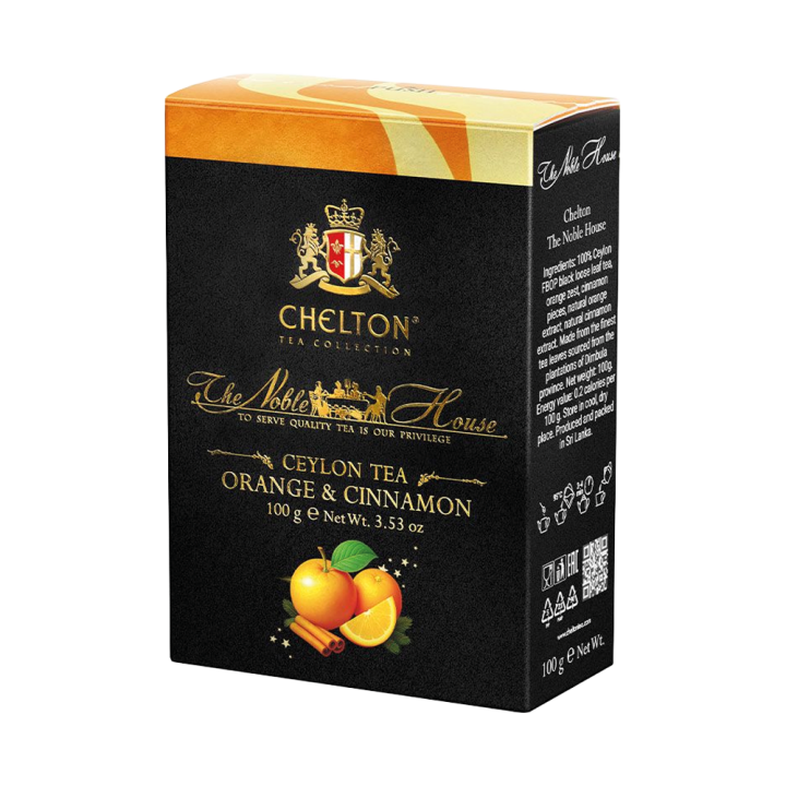 Чай Chelton The Noble House – Orange & Cinnamon премиум, с апельсином и корицей, 100 г