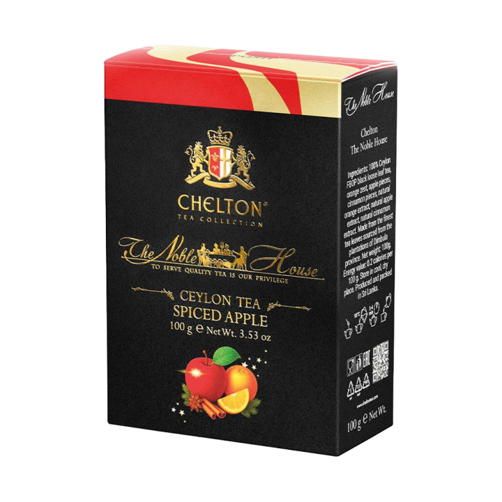 Chelton The Noble House – Würziger Apfel Premiumtee, loser schwarzer Tee mit würzigem Apfel, 100 g