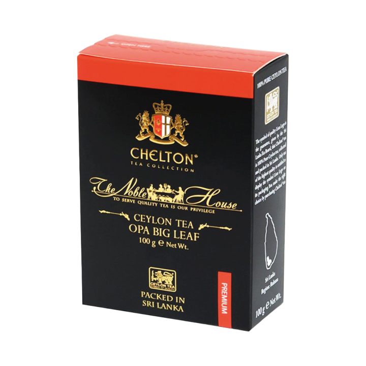 Чай Chelton The Noble House – OPA Big Leaf премиум, рассыпной чёрный чай, 100 г