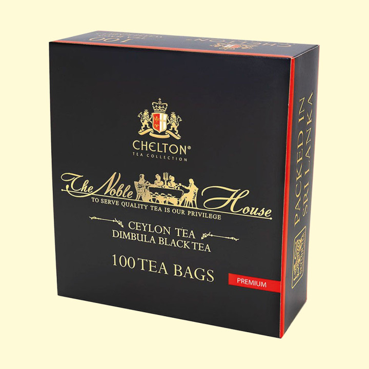 Chelton The Noble House – Dimbula Black, schwarzer Tee, 100 Beutel