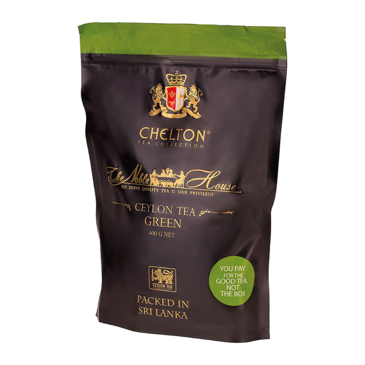 Chelton The Noble House – Ceylon Green Tea, loser grüner Tee, 400  g Zipp