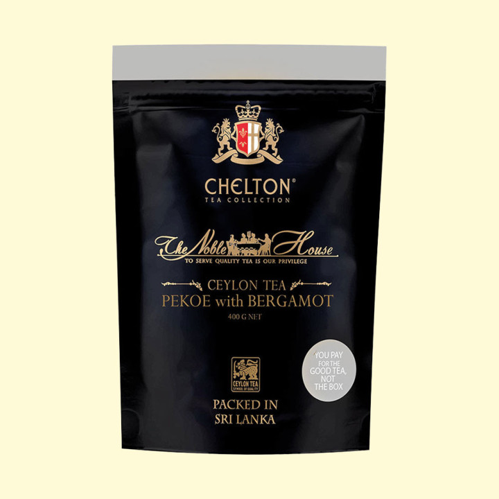 Чай Chelton The Noble House–Pekoe с бергамотом, черный цейлонский, 400  г, рассыпной, в пакете Zipp