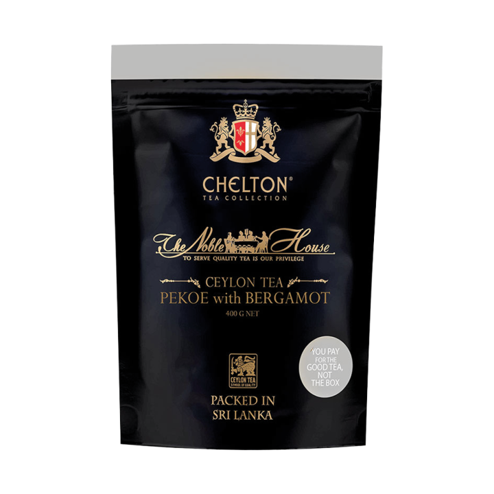 Chelton The Noble House – Pekoe with Bergamot, black Ceylon tea, 400 g, loose tea in resealable bag