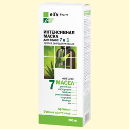 Intensive Haarmaske 7 in 1 Elfa Pharm 200 ml, Komplex aus 7 Öle *