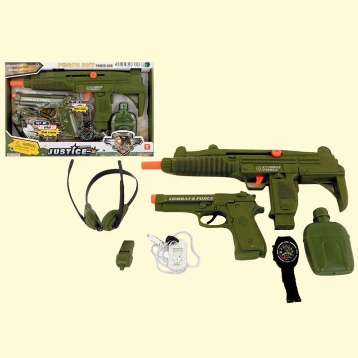 Militär-Spielset mit Sound, 7-teilig, 41 × 26 × 4 cm
