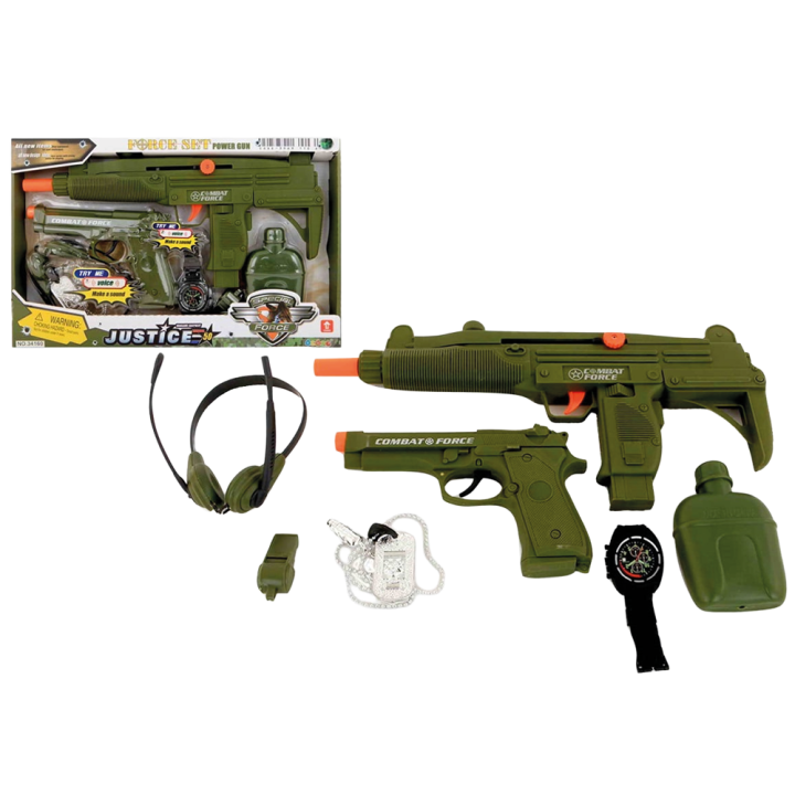 Игровой набор Военный комплект со звуком, 7 предметов, 41 × 26 × 4 см