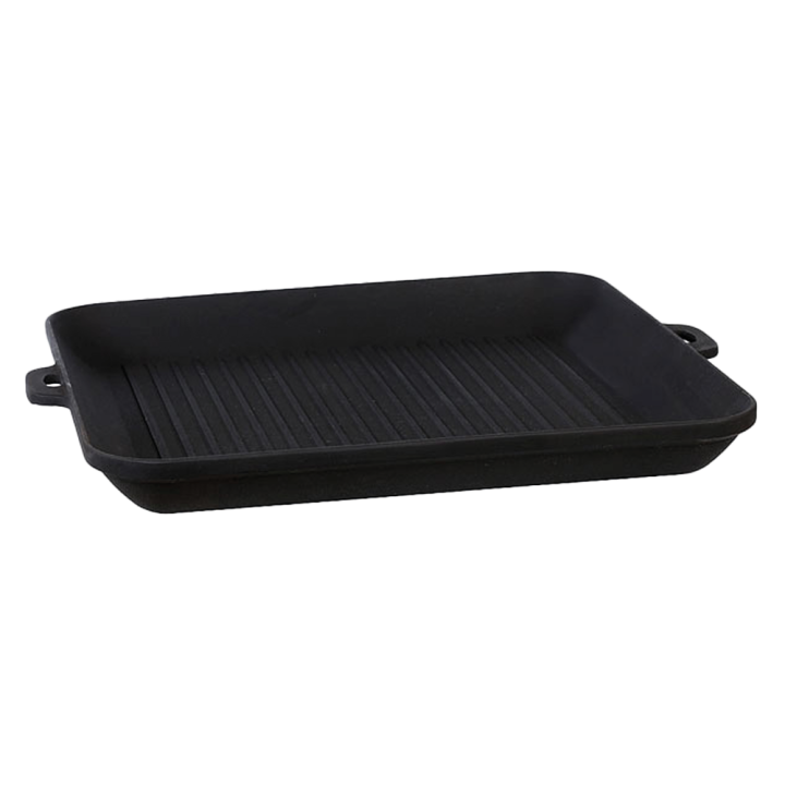 Grillpfanne aus Gusseisen 35x35x4 cm