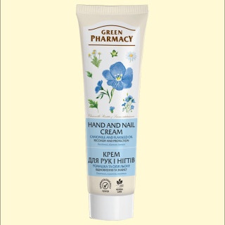 Hand- und Nagelcreme Grüne Apotheke 100 ml,Kamille und Leinöl