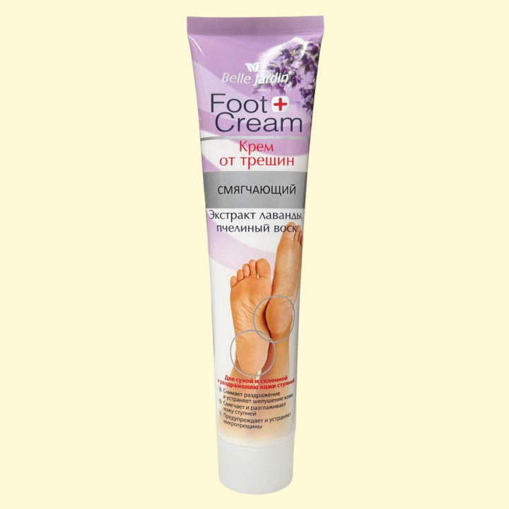 Belle Jardin Cream for Cracked Heels with Lavender Extract and Beeswax, 125 ml