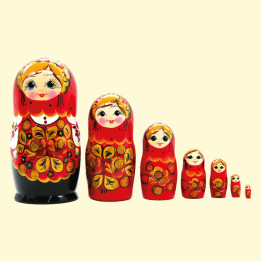 Matrjoschka Zlatolistnik M7, ca.18 cm