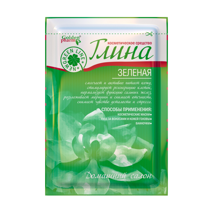 Green cosmetic clay, 60 g