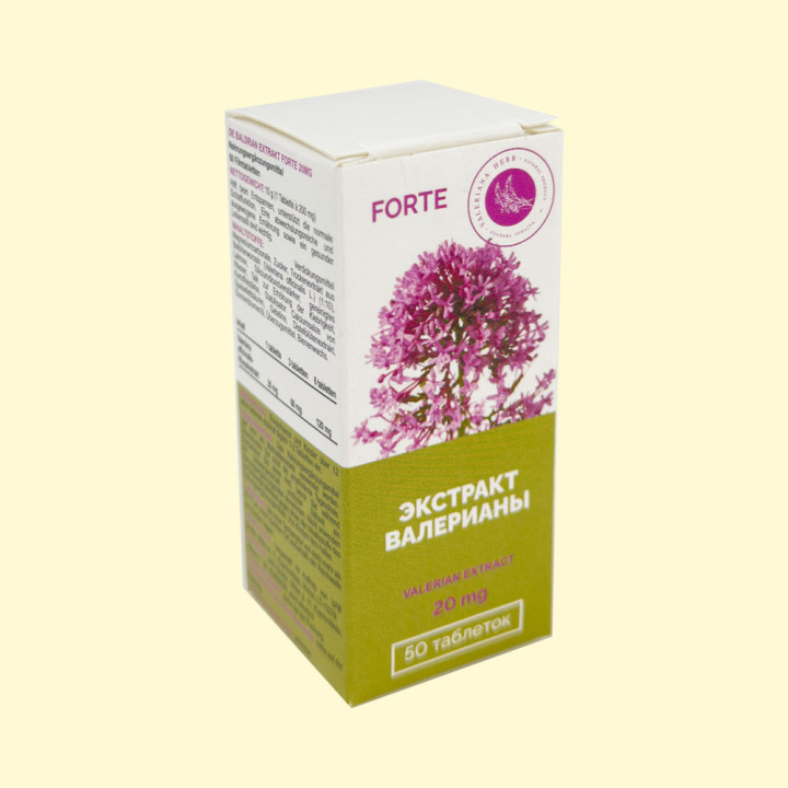 Baldrianextrakt 20 mg FORTE, 50 Tab.