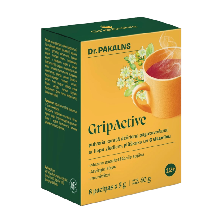 DR. PAKALNS GripActive Hot Drink, Sachets, 8 pcs