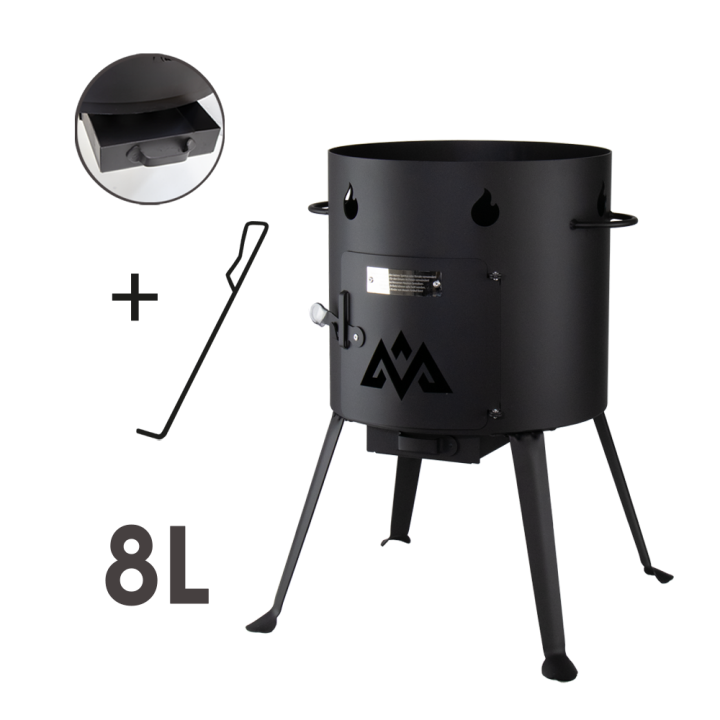 Cauldron with collapsible chimney for 8 l cauldron, Ø 352 mm, h: 620 cm