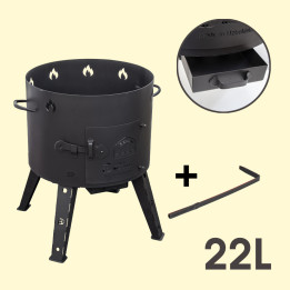 Cauldron 22 liters, steel 2 mm