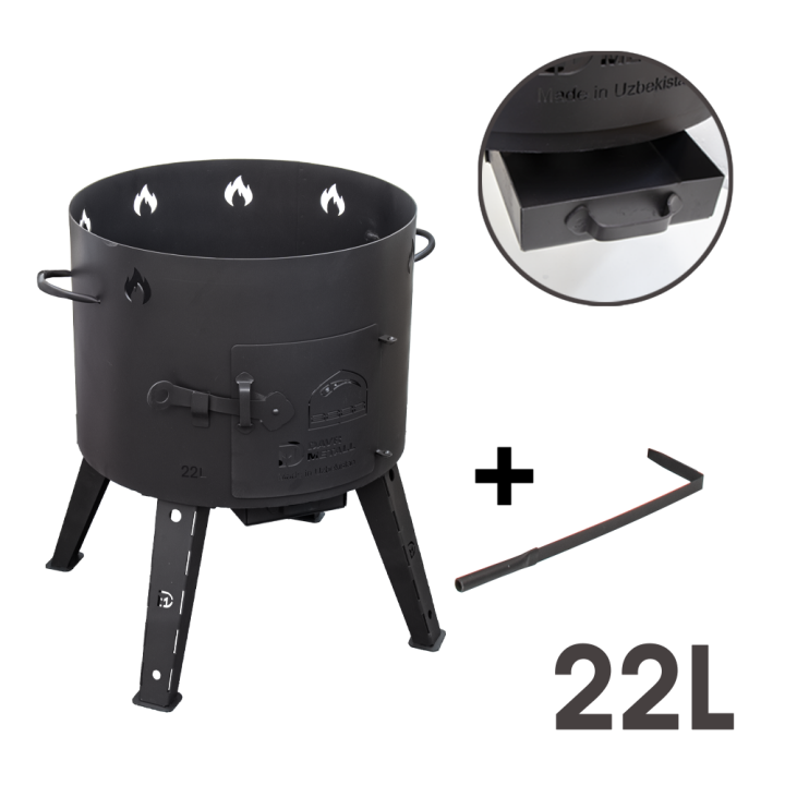 Cauldron 22 liters, steel 2 mm