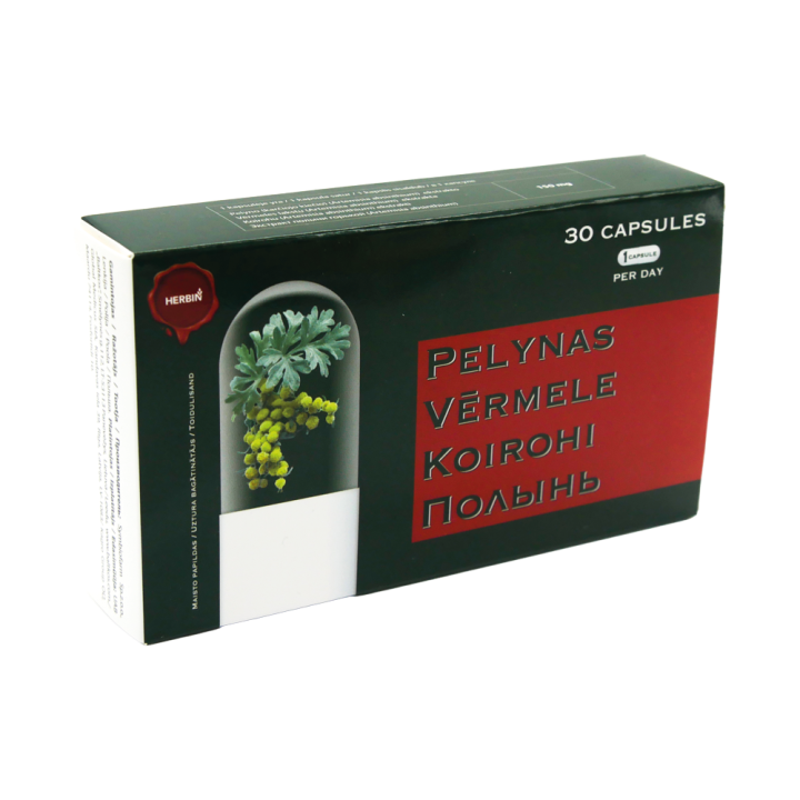 HERBIN Wermutextrakt Nahrungsergänzungsmittel, 30 Kapseln